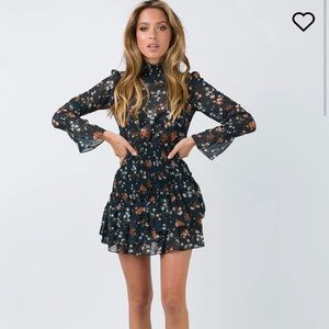 Princess Polly Evening Bloom Mini Dress Green